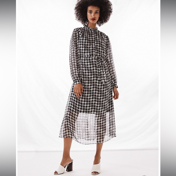 Equipment Francois Houndstooth Midi Dress - Picture 5 of 6